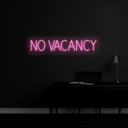 no vacancy neon sign