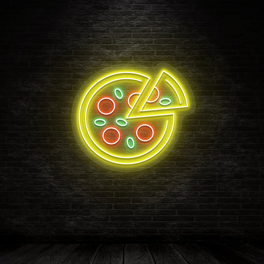 pizza neon sign