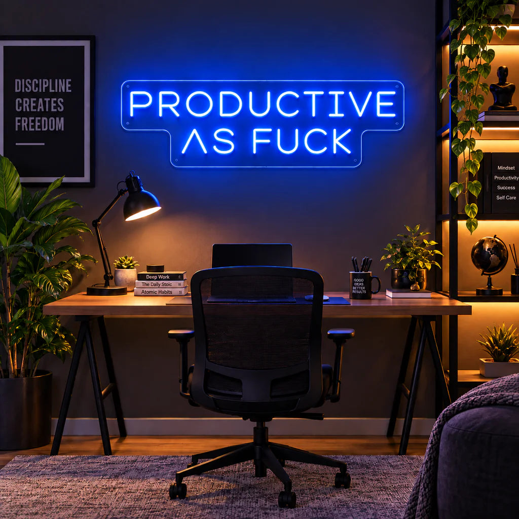 Productive as Fuck Neon Sign