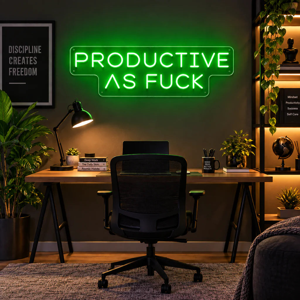 Productive as Fuck Neon Sign