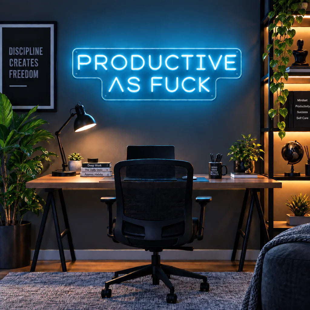 Productive as Fuck Neon Sign