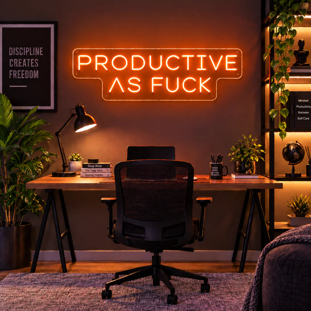 Productive as Fuck Neon Sign