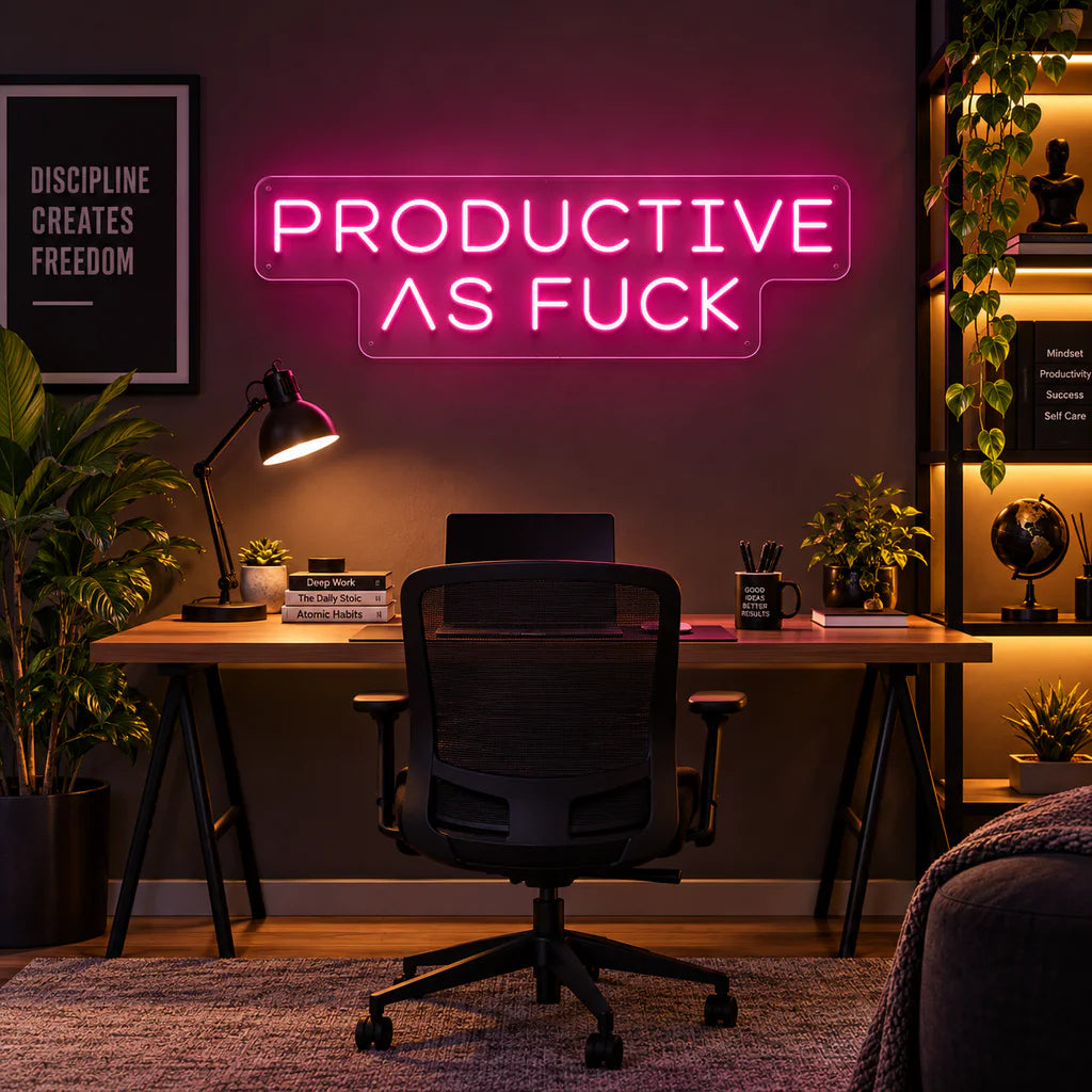Productive as Fuck Neon Sign