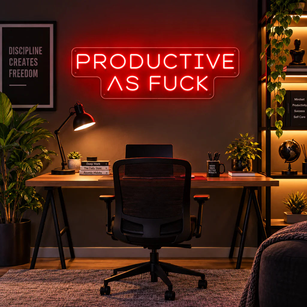 Productive as Fuck Neon Sign