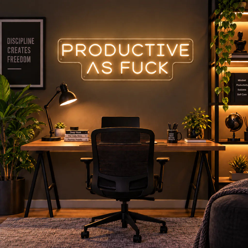 Productive as Fuck Neon Sign