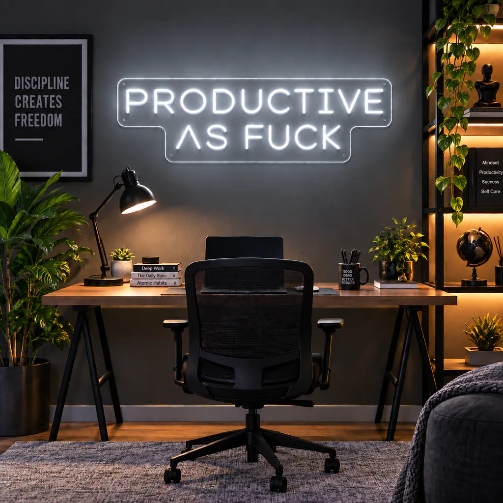Productive as Fuck Neon Sign
