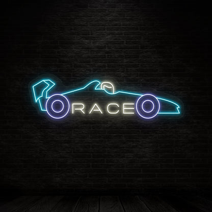 Race Car Neon Sign