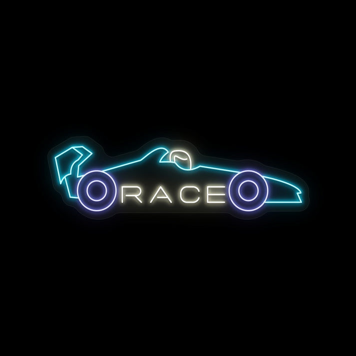 Buy Race Car Neon Sign | LED Light for Garage & Gaming Room