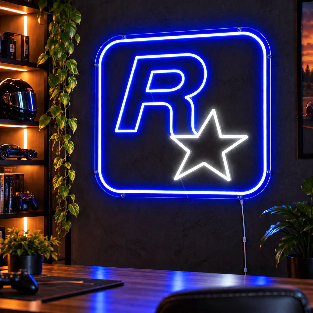 Rockstar Games Logo Neon Sign