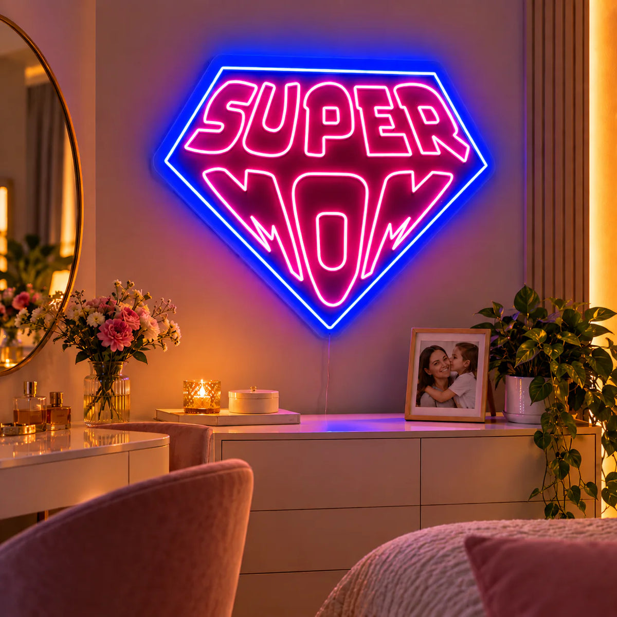 Super Mom Neon Sign