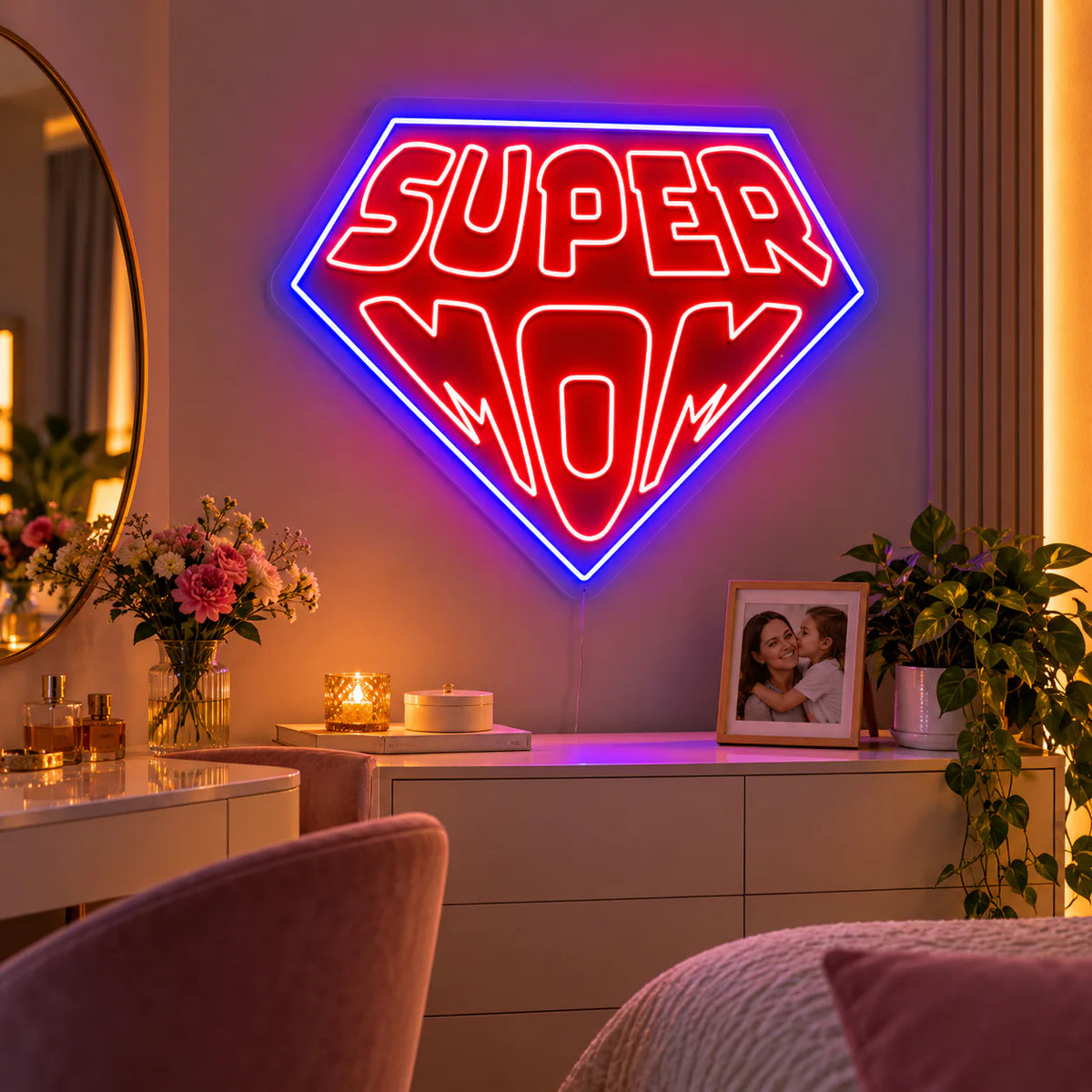 Super Mom Neon Sign