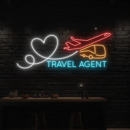 Travel Agent Neon Sign