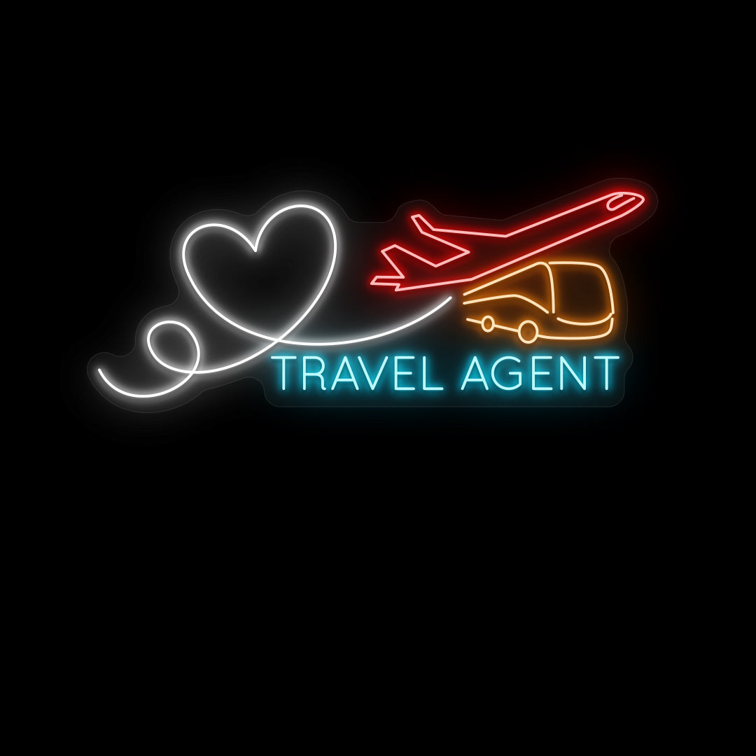 Travel Agent Neon Sign