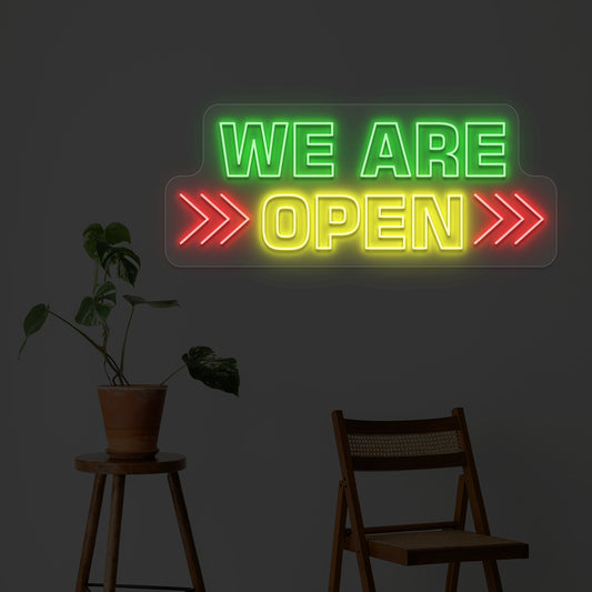 We Are Open Neon Sign