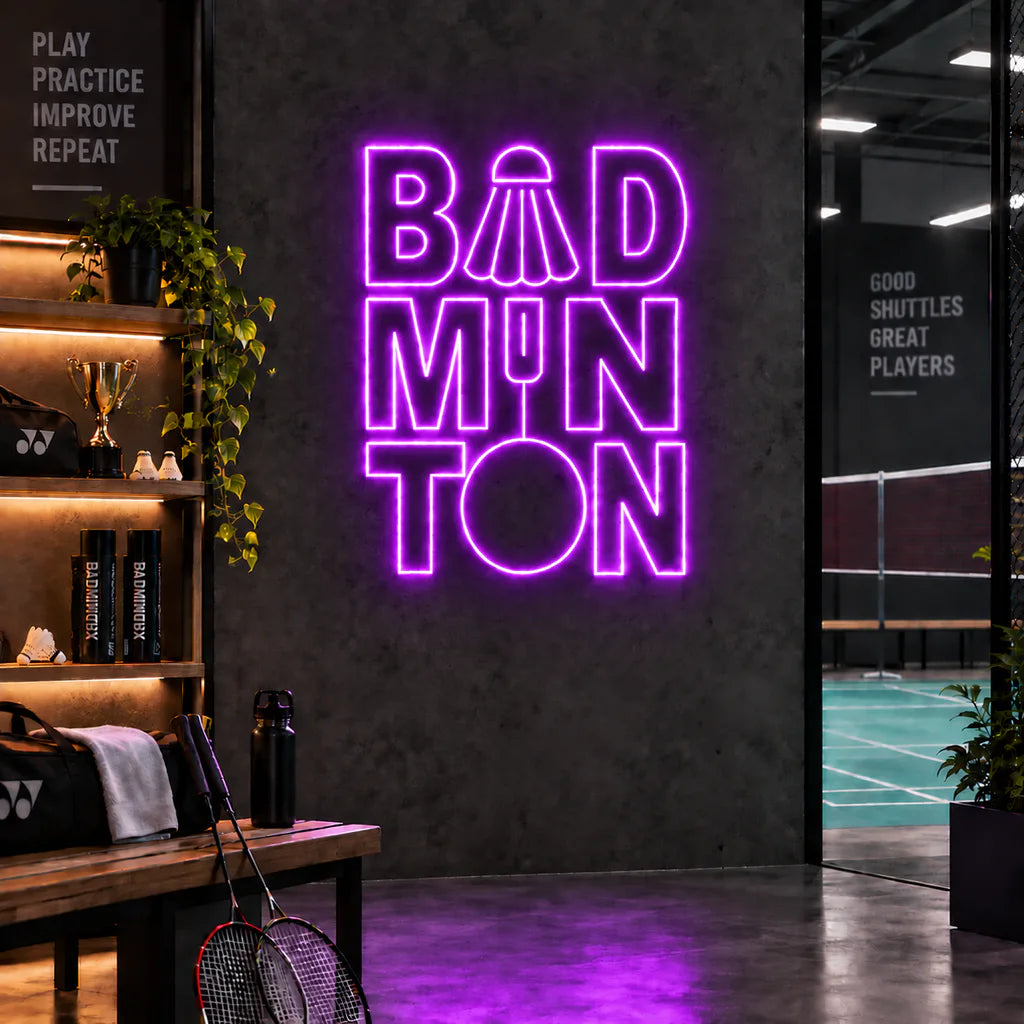 Badminton Neon Sign