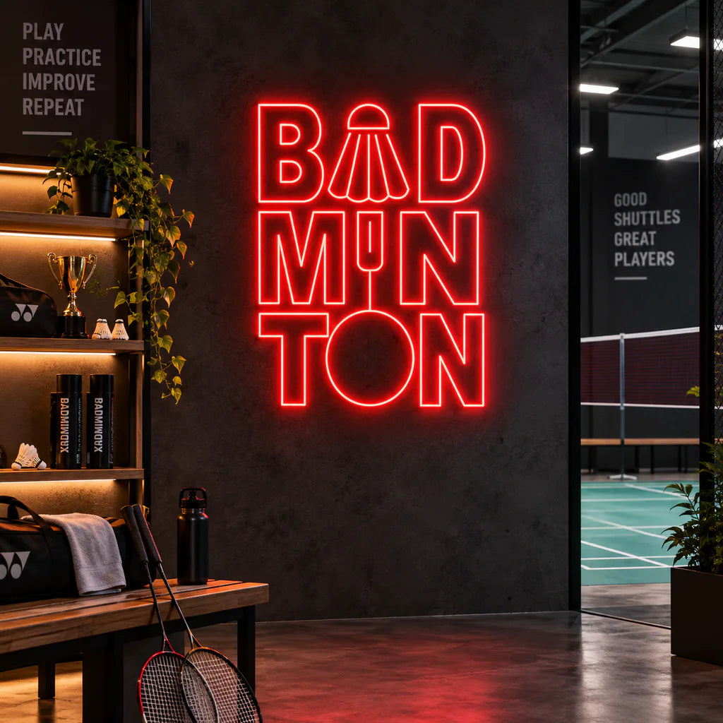 Badminton Neon Sign