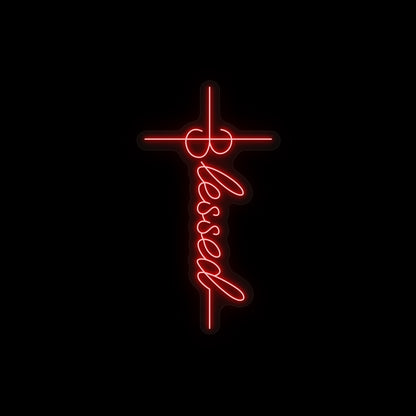 blessed neon sign