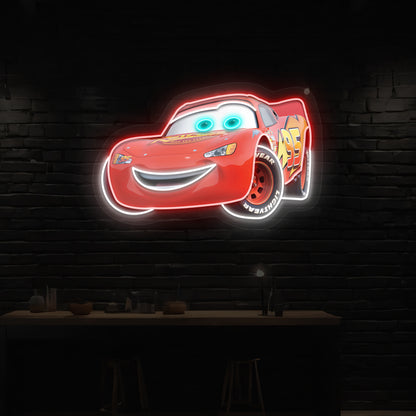 Lightning McQueen Car Neon Sign 
