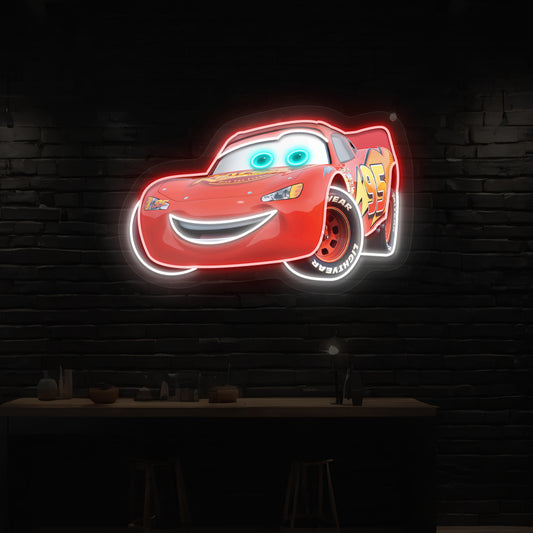 Lightning McQueen Car Neon Sign 