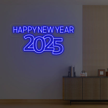 Happy New Year with year Neon Sign