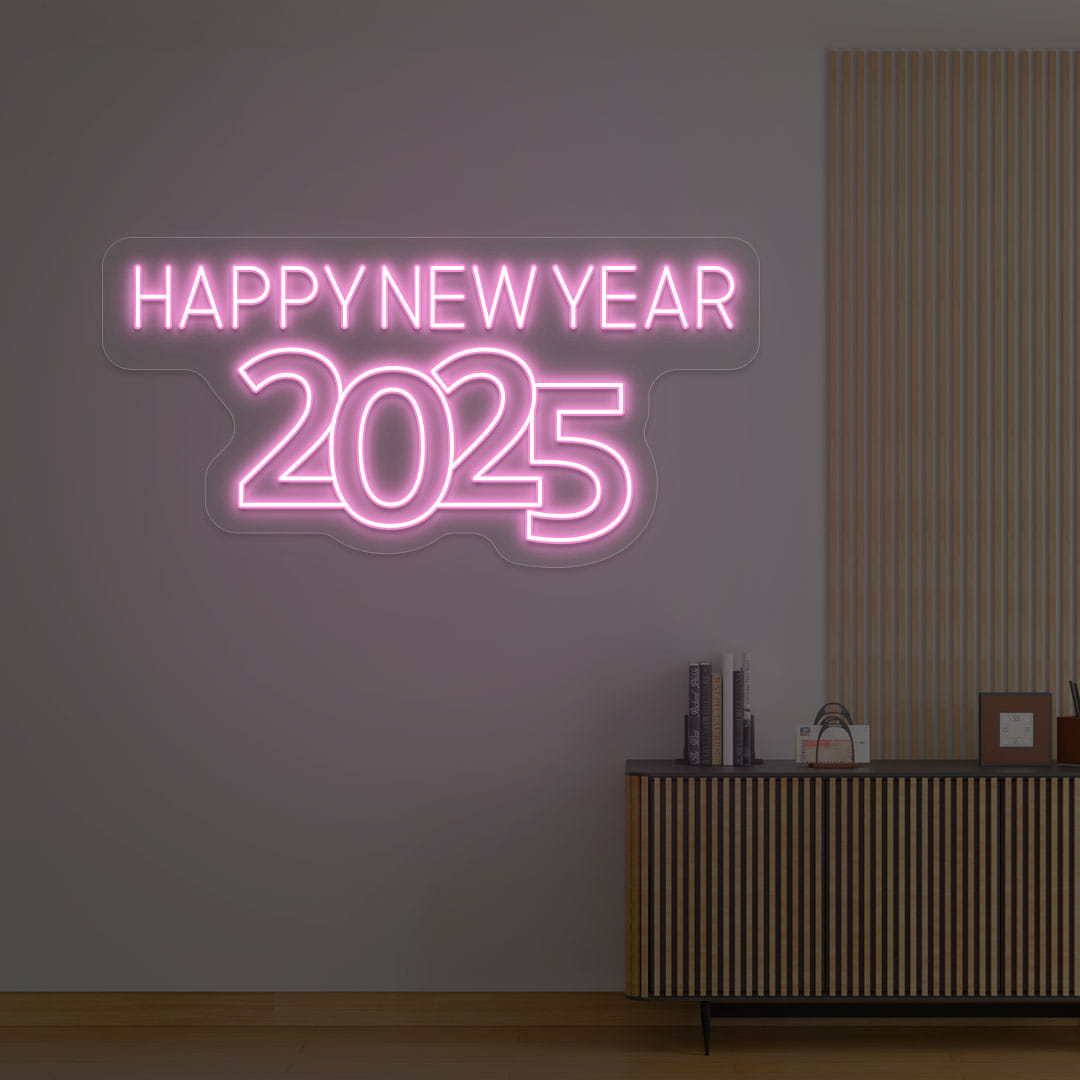 Happy New Year with year Neon Sign