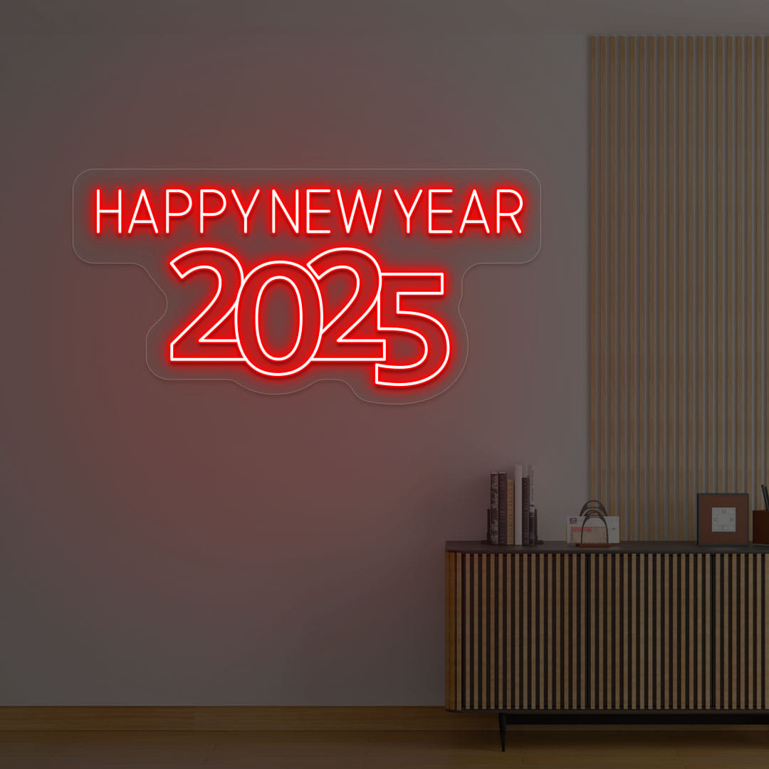 Happy New Year with year Neon Sign