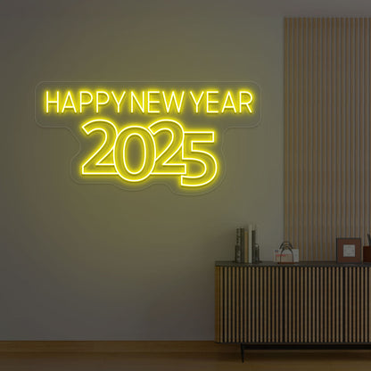 Happy New Year with year Neon Sign