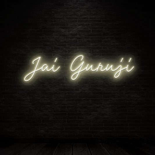 jai guruji neon sign