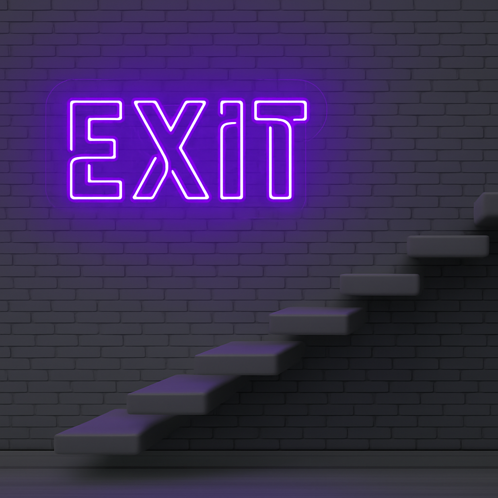 Buy Exit Neon LED Light Signboard | Modern Safety Sign India