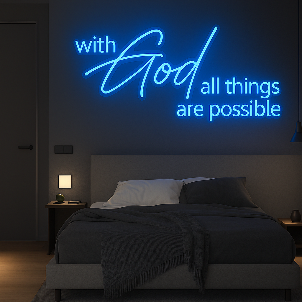 with god  allthings are possible blue 